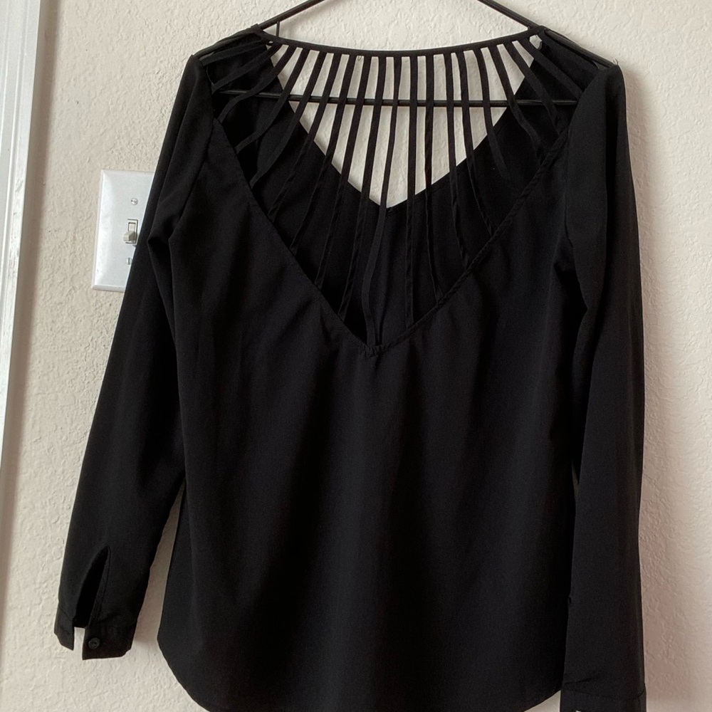 Black long sleeved short Naked Zebra size S
